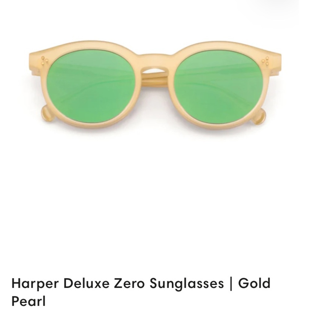 Gold Sunglasses with Green Lenses